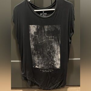 American Eagle Outfitters Black Graphic Tee